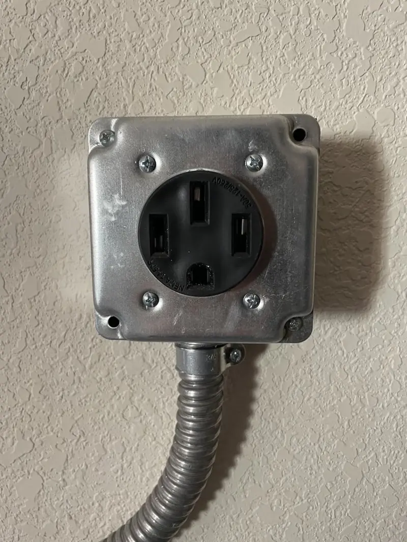 NEMA 14-50 outlet installed for Smart Home Electrical in Pella